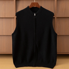 2025年秋季时尚百搭通勤简约休闲开衫马甲，女装马甲，米亚康羊绒