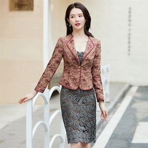 婵米儿2023新款披肩女短款外套秋季西装百搭连衣裙上衣图片