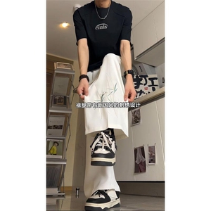 K1010-P50 控78！ 新中式刺绣冰丝休闲裤西裤男图片