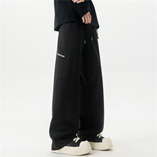高级黑色潮牌主推大口袋刺绣腰扣伞兵工装裤X416B-KL1057-p55限88，男装休闲裤，星座416B