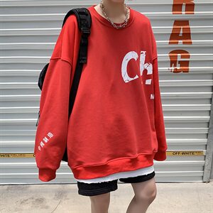 【】A003-HW3120-P45新款制造圆领卫衣 女模1图片