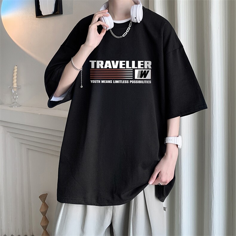 230g重磅纯棉短袖t恤男大码半袖半截袖DX17359-P20,男装T恤,电商A040
