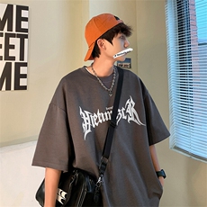 抖音得物二开现货220克夏装重磅美式高街宽松短袖t恤MT290，男装T恤，电商A486-1