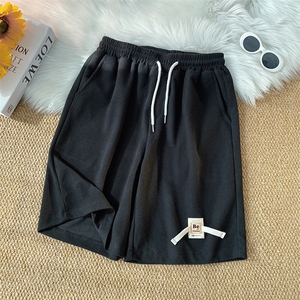 8XL-M华夫格纹理篮球短裤男休闲大码松紧系绳五分裤DK1508P40控58图片