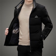 CAH2803钱塘2020-2中年男士冬加厚款商务休闲简约羽绒服P210，男装羽绒服，钱塘207-2