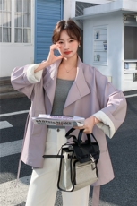 已出货春装新款~中长皮衣外套女1楼南36-39吾爱衣-A25-P150-K288，女装皮衣，1C083