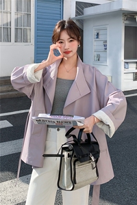 已出货春装新款~中长皮衣外套女 1楼南36-39吾爱衣-A25-P150-K288图片