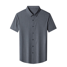 APc22221303钱塘2020-3夏季新款条纹时尚休闲短袖精品衬衫P80，男装衬衫，钱塘207-3