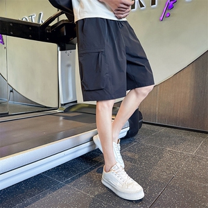 B353 3108 P40 M-4XL 夏季新款大码男士速干百搭五分裤黑色图片