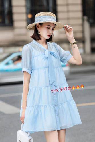 2021夏装连衣裙甜美宽松显瘦中长款两件套裙，女装连衣裙，与慧辛