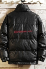 PM51071-P120立领pu皮棉衣男大码面包服男棉服男棉袄男，男装棉衣，电商A040A