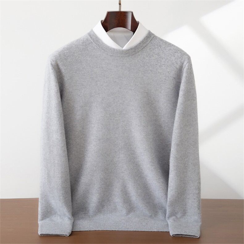 2025年秋季青春流行平面圆领时尚百搭，男装羊绒套衫，蜜暖羊