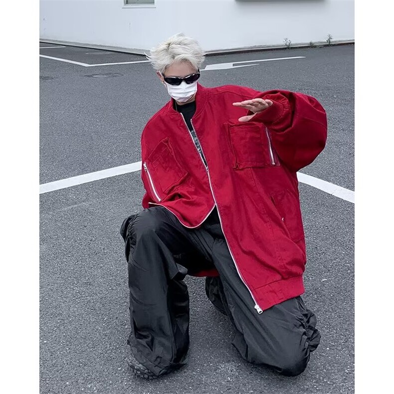 美式星星刺绣飞行员夹克棒球服男女外套秋季情侣新款夹克WT74,男装夹克,星座1116A-1（原606A）