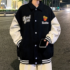 JK807P68港风拼接翻领百搭休闲宽松夹克外套男，男装夹克，星座1204-3