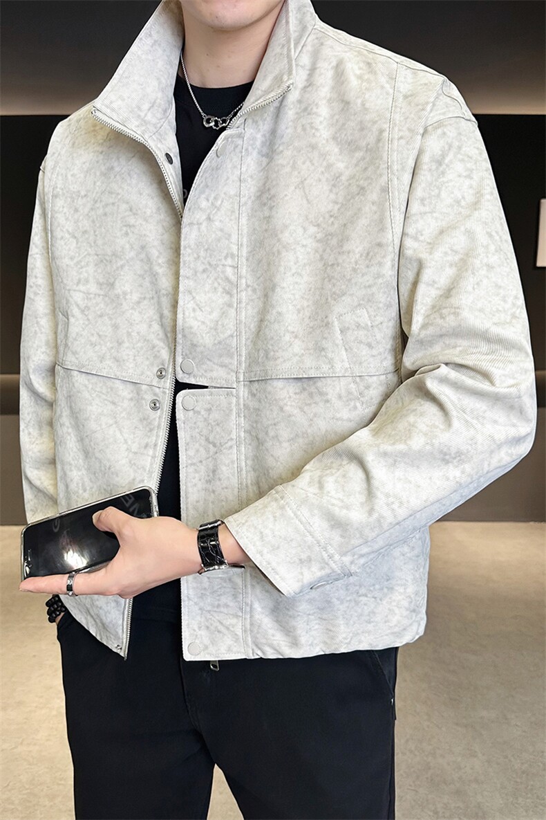 2025秋季外套男款宽松休闲百搭帅气夹克上衣服C317-J7712-P115,男装夹克,电商C317