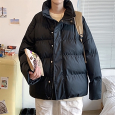 港风哑光棉衣男手塞棉夹克PU皮棉服外套男225-2-20503-P115，男装夹克，星座225-2