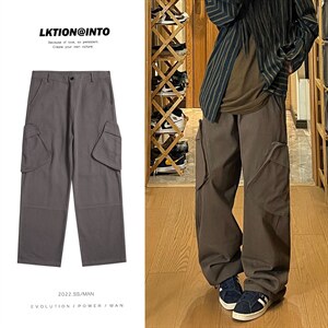 2026秋季新款荷包袋拼接工装裤女模 XZ604-KG38-P55控68,男装工装外套,星座604