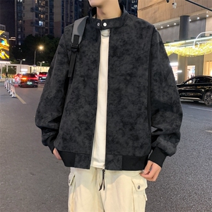 夜景机动皮衣扎染防水立领皮夹克男士休闲皮外套A406 JK2550 P88图片
