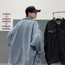 春季牛仔外套男韩版潮流潮牌复古休闲工装夹克痞帅上衣服J55-P55，男装夹克，星座1008