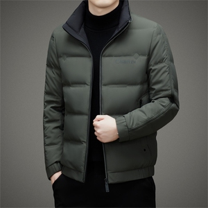 2023年新款男士立领御寒羽绒服冬季中年休闲加厚保暖外套爸爸装图片