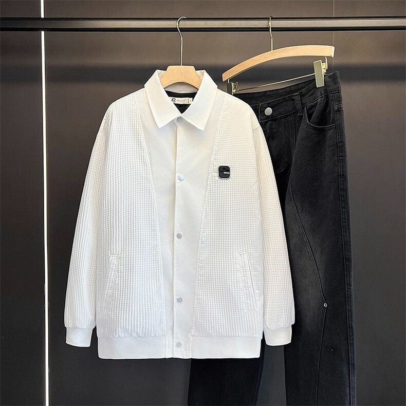 1506A/GF-A2180/P62高级感翻领夹克男秋冬季潮牌痞帅男装外套1图片