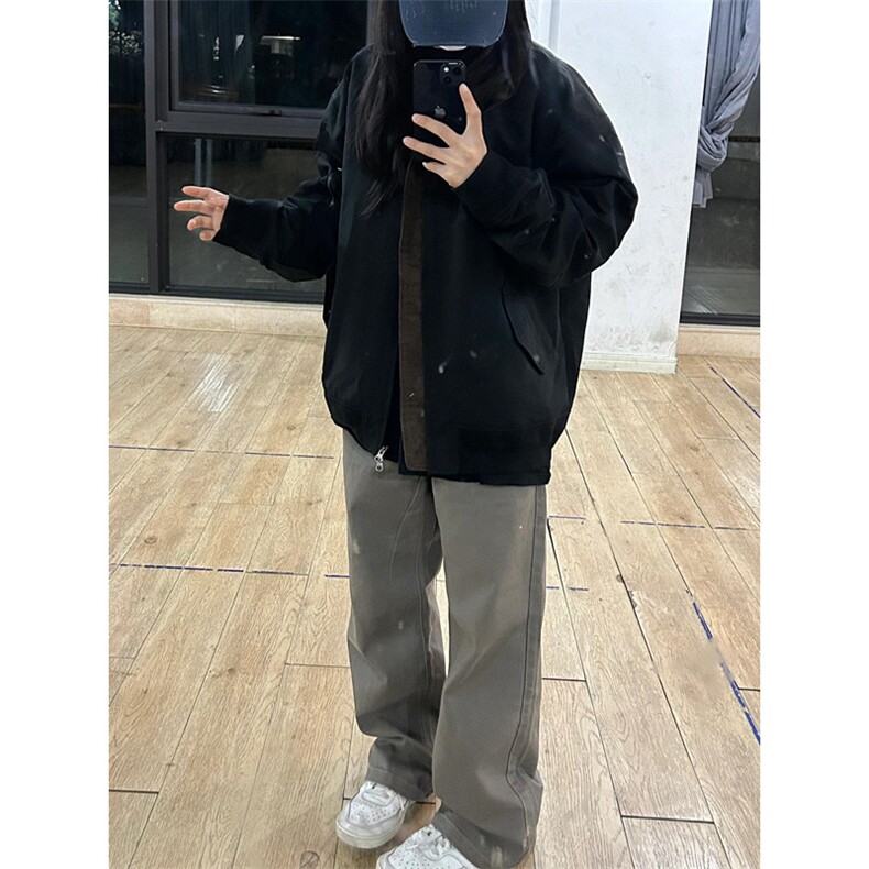 日系复古Teflon灯芯绒翻领休闲外套多口袋飞行夹克男 JK604图片