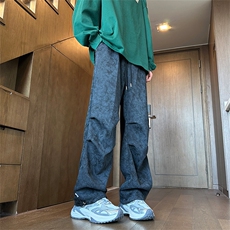 秋季扎染脏脏裤宽松抽绳伞兵裤运动卫裤A480特P45控68，男装休闲裤，电商A309
