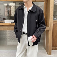 轻熟风外套男款秋季高级感翻领男装上衣2024新款行政夹克F03，男装夹克，星座1116A-2（原606A-1）