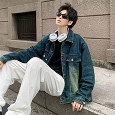 潮牌复古牛仔外套男春季潮流帅气潮牌高街高级感夹克上衣-JK333，男装夹克，星座601-2