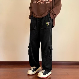 美式潮流工装牛仔裤男士春秋季高街ins宽松直筒阔腿裤DH904-P35图片