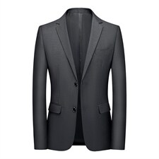 87882-1男士2023年春季新款长袖纯色西服便服正装小西装免烫P118,男装西服,电商B360