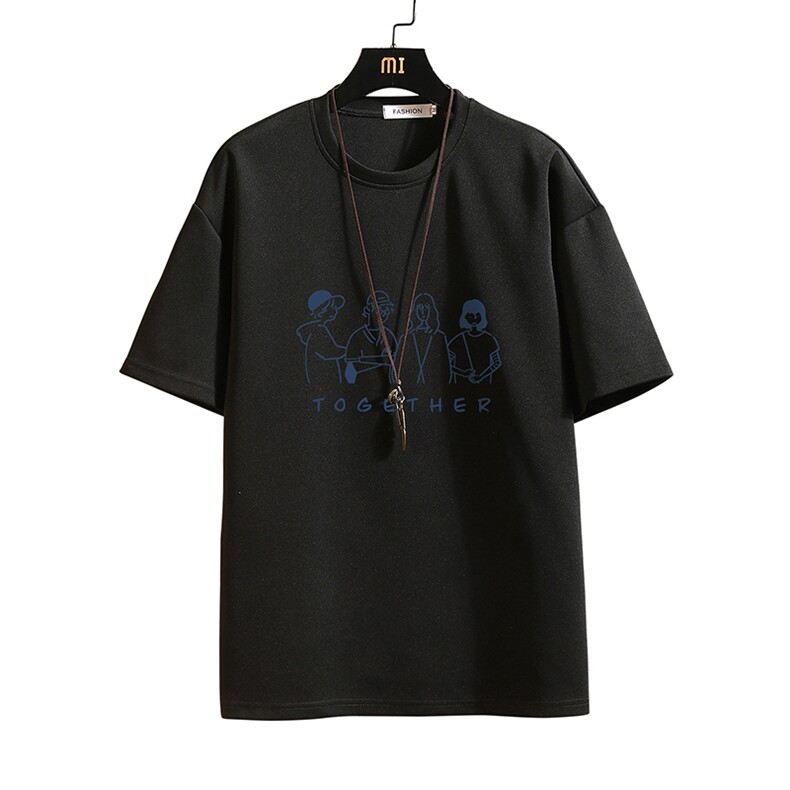 TK28191-P25春夏季七分袖t恤男大码五分袖男短袖中袖砖墙挂拍,男装T恤,电商A040A