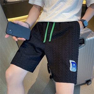 312A-2225-P45 22夏季男士高级感短裤休闲运动五分裤沙滩裤A图片