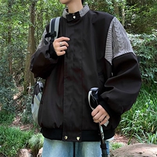 夹克男春秋款外套美式潮流潮牌垫肩棒球服JK901P63，男装夹克，星座410-2