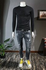 2021秋冬男士毛衣圆领针织衫烫钻针织衫QT7116815P85M-5XL假模，男装针织衫/毛衣，钱塘6066（原711）