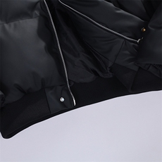 现货5W件冬季三防重磅硬挺boxy短款羽绒立领PU皮棉衣外套加厚棉服，男装棉衣，电商A486
