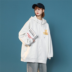 中性风新款秋季时尚百搭宽松字母印花潮流开衫外套H252P65控88，女装短外套，A247A