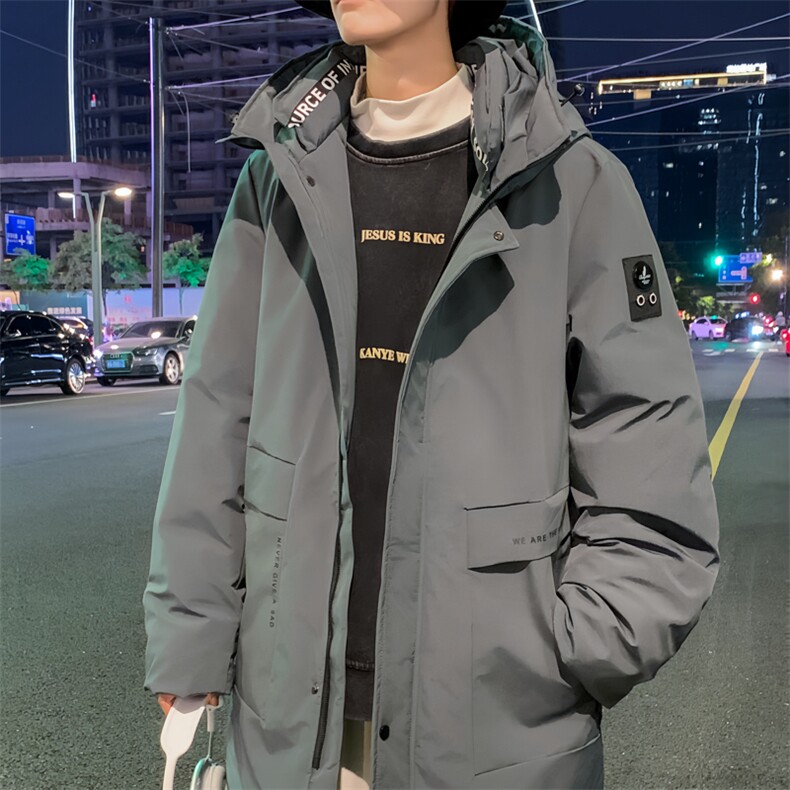 以90%白鸭绒M-8XL大码中长羽绒服 109-2198-P205图片