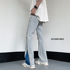 美式高街ins小众破洞牛仔裤货号K751P60，男装牛仔裤，电商A063