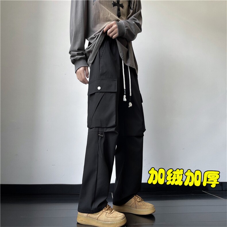 工装裤男秋冬季户外机能冲锋裤加绒加厚休闲裤K452-P40加绒P45,男装休闲裤,星座308B-2