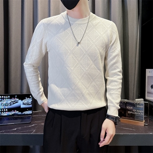 B216MY5160P652025秋冬装男士提花毛衣休闲针织衫社会小伙风