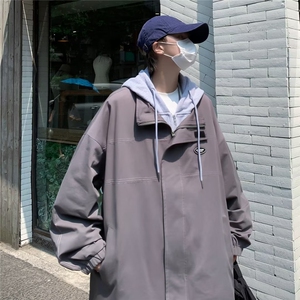 男秋季外套潮牌街头双层假两件W1147P68图片