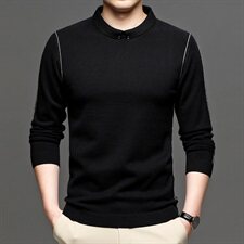 J588钱塘2020-1秋冬男士新款时尚翻领毛衫高端打底衫大货主推P85，男装针织衫/毛衣，钱塘207-1