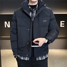 86852-M-3XL-P215-标50绒店主风个性冬季男士休闲假两件羽绒服，男装羽绒服，电商B255