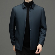 男装翻领商务休闲羽绒服中年冬季新款爸爸装加厚保暖白鸭绒外套，男装羽绒服，电商B212（原钱塘6029）