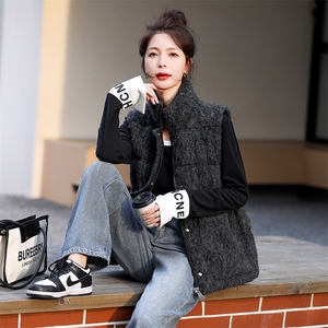 绵羊毛90白鸭绒羽绒服马甲女2025冬季新款韩版时尚气质保暖小外套图片