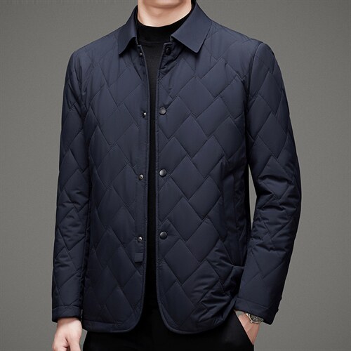 2023冬季新款短款翻领保暖外套双面呢羽绒棉服MSNA22M309-P243，男装棉衣，钱塘6003（原4033）