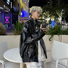 2024新款美式复古工装夹克短款小众机车皮衣炸街潮现货W8362-P85，男装夹克，星座512-4