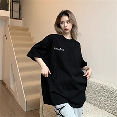 万针全刺绣工艺抖音得物高品质260克重磅纯棉双纱美式高街短袖T恤，男装T恤，电商A486-1