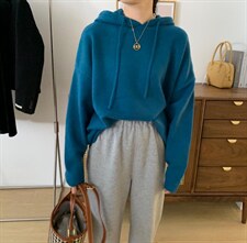 新款带帽毛衣，高品质毛衣，女装针织衫/毛衣，素妮